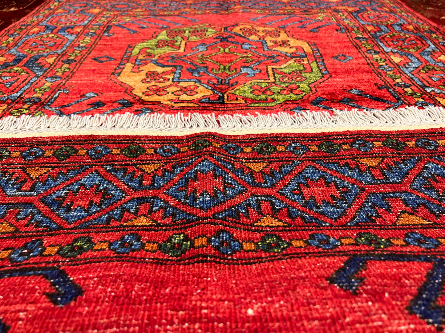 Afghan Hand Knitted/Knotted Living / Dining Room Wool Woven Rug Size 5ft x 3ft ( FP-M-5X3-O-N) Marinous FeelPai (Elephant Foot) - Kabul Rugs