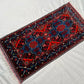 Afghan Hand Knitted Wool Woven Scatter Rug 3ft x 2ft (KM-A-3X2-B/R/W-N) Khal Muhammadi (Andkhoy) - Kabul Rugs