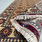 Afghan Hand Knotted/ Knitted Ala bakhmal Hallway Runner 6.5ftx2.7ft (AL-RU-6X2-Y/W-N) (Mazar-e-sharif) - Kabul Rugs