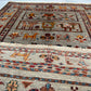 Afghan Hand Knotted/ Knitted Living Room/Dining Room Chob Rang(Shawl Design) Area Rug 4.0ftx2.85ft (CH-M-4X2.8-Y/O/R-3-N) (Kabul) - Kabul Rugs