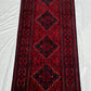 Afghan Hand Knitted/Knotted Hallway Runner Hand Woven Rug Size 9.2ft x 2.6ft (KM-BU-9X2-RU-N)  Khal Muhammadi Bukhara(Andkhoi) - Kabul Rugs