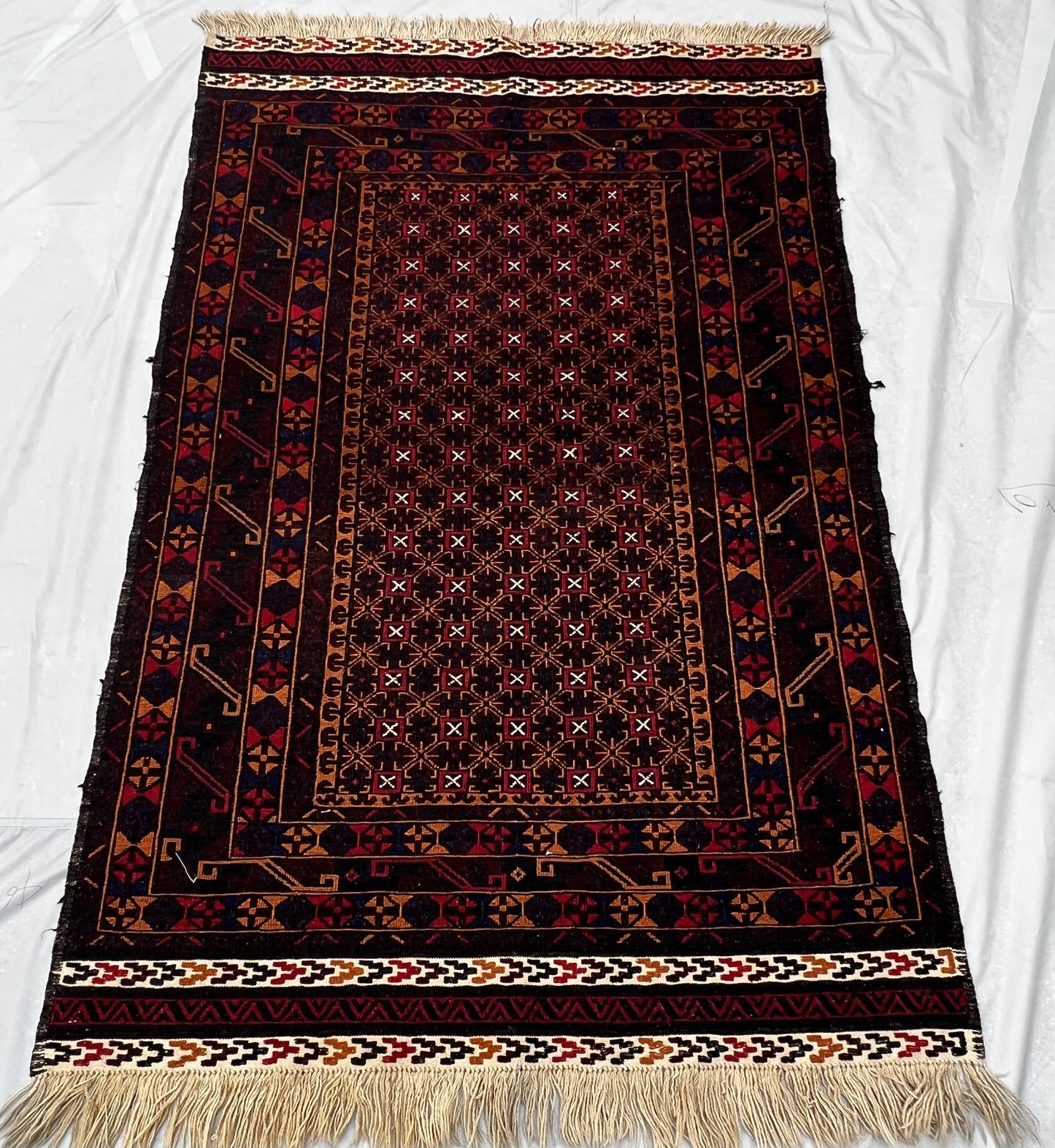 Afghan Hand Knitted/Knotted Living/Dining Room Rug Size 6.4ft x4.1ft (MA-HER-6.4X4.13-R-N) Maliki Kilim (Herat) - Kabul Rugs