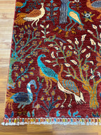 Handwoven Persian Rug 144cm x 106cm – Traditional Carpet with Earthy Colors, Wall Hanging, Entryway & Bedroom Decor