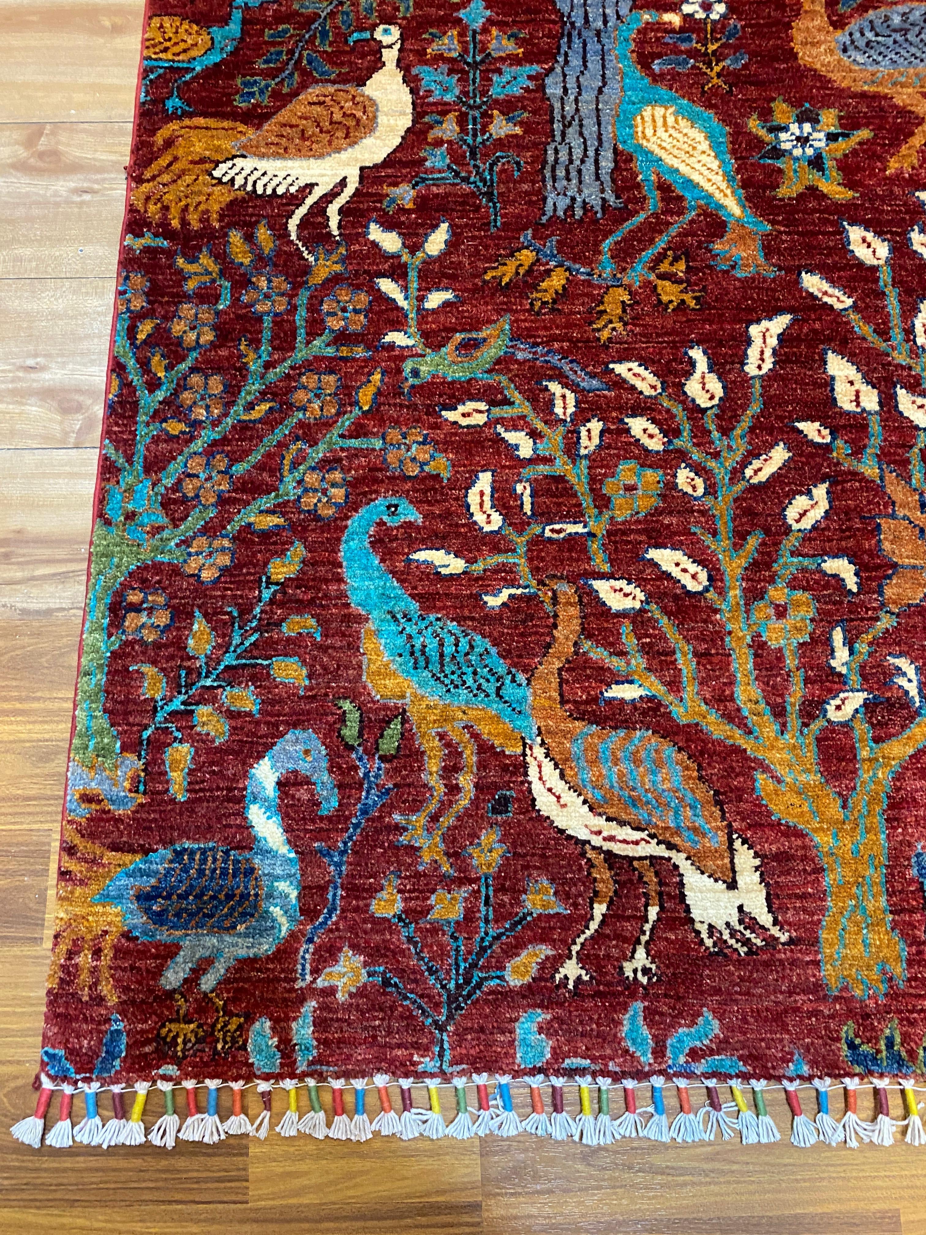 Handwoven Persian Rug 144cm x 106cm – Traditional Carpet with Earthy Colors, Wall Hanging, Entryway & Bedroom Decor
