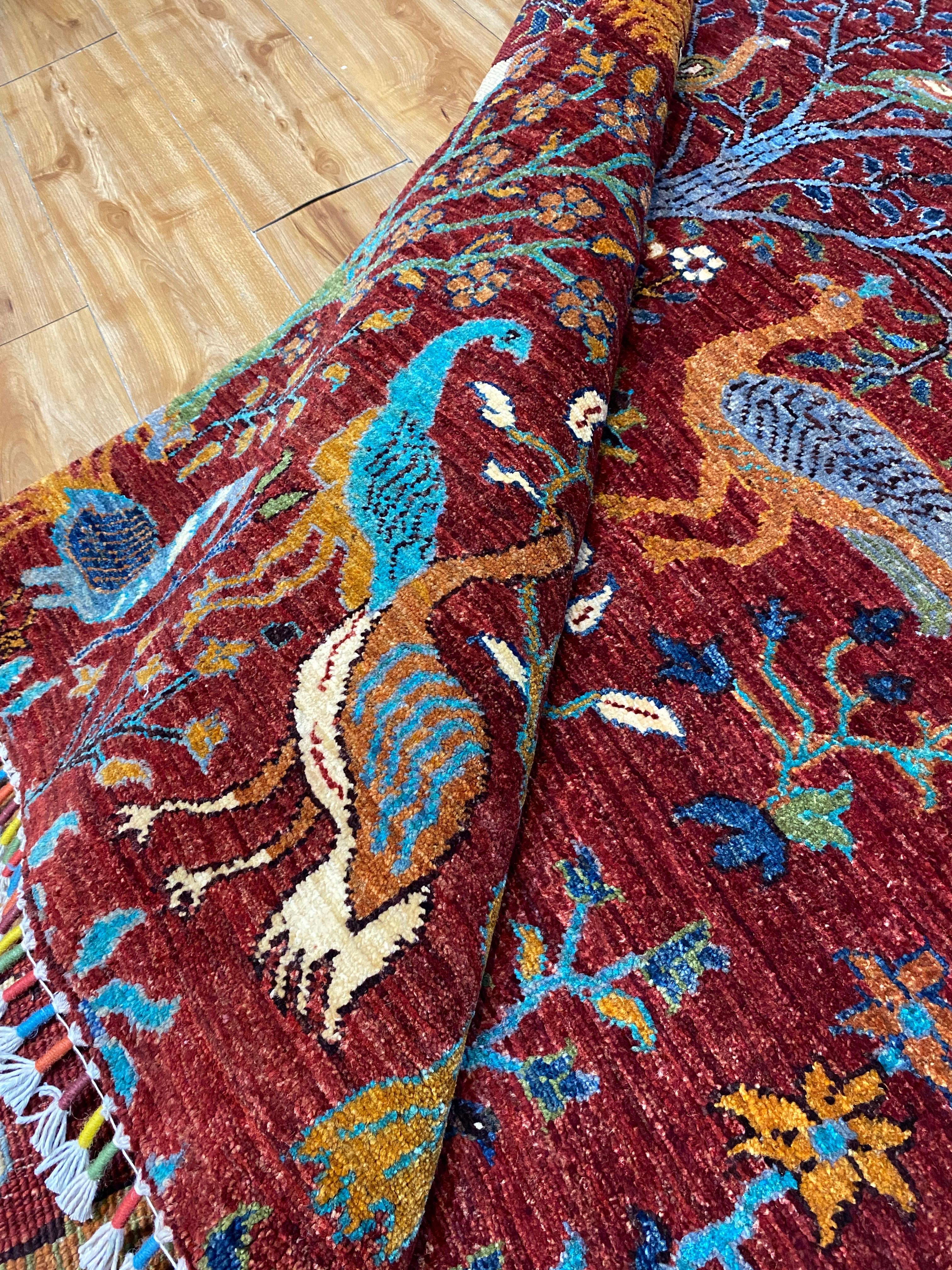 Handwoven Persian Rug 144cm x 106cm – Traditional Carpet with Earthy Colors, Wall Hanging, Entryway & Bedroom Decor