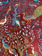 Handwoven Persian Rug 144cm x 106cm – Traditional Carpet with Earthy Colors, Wall Hanging, Entryway & Bedroom Decor
