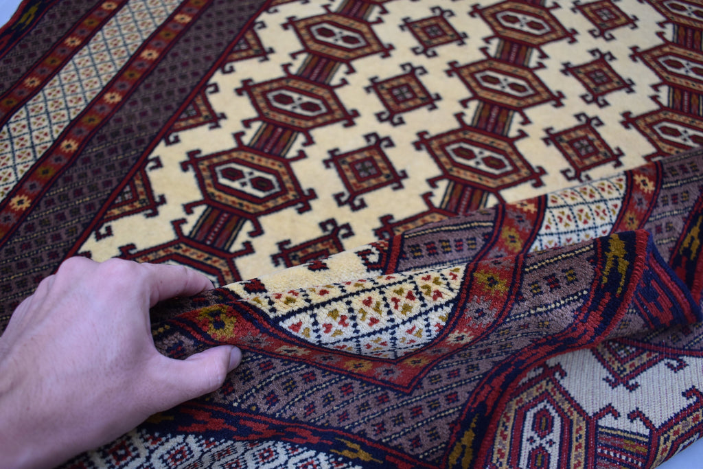 5.4x3.10 Ft Afghan Handmade Rug,100% Wool rug, Rugs For Living Room, Bedroom Rug , Yamood Pattern, Herati Oriental Rug