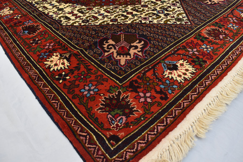 6.5x4.1 ft Oriental Rug, Fine Quality Handmade Afghan Rug, Medallion Design Floral Patterns Turkmen Soft Wool Rug, Rug for Living Room,