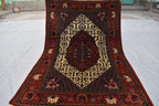 6.5x4.1 ft Oriental Rug, Fine Quality Handmade Afghan Rug, Medallion Design Floral Patterns Turkmen Soft Wool Rug, Rug for Living Room,