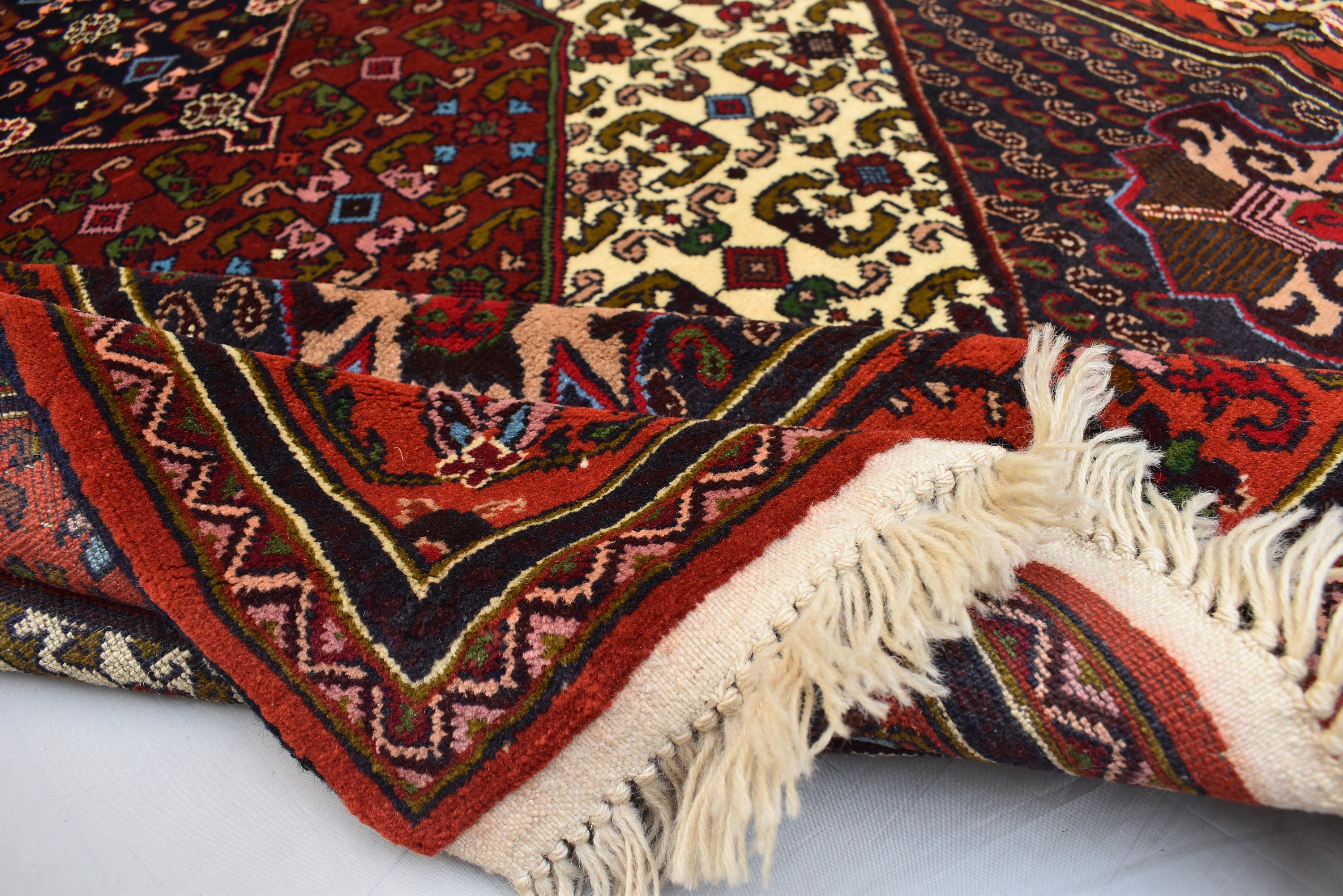 6.5x4.1 ft Oriental Rug, Fine Quality Handmade Afghan Rug, Medallion Design Floral Patterns Turkmen Soft Wool Rug, Rug for Living Room,