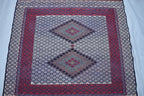 Collectible Rug 7.3 x 4.4 Ft Antique Yamood Sumak Kilim Rug– Handwoven, Authentic Tribal Design, Vintage Home Decor, Living Room Rug