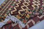 4x6 Beige Vintage Rug, Afghan Hand Knotted Wool Area Rug-Tribal Turkoman Rug-Bukhara Tekke Oriental Rug-Antique Living Room Bedroom Rug