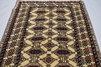 3.10 x 2.8 Ft Vintage Afghan Rug Zahir Shahi Pattern Turkoman Weave Fine Quality Carpet Traditional Herati Rug Super High Quality Rug