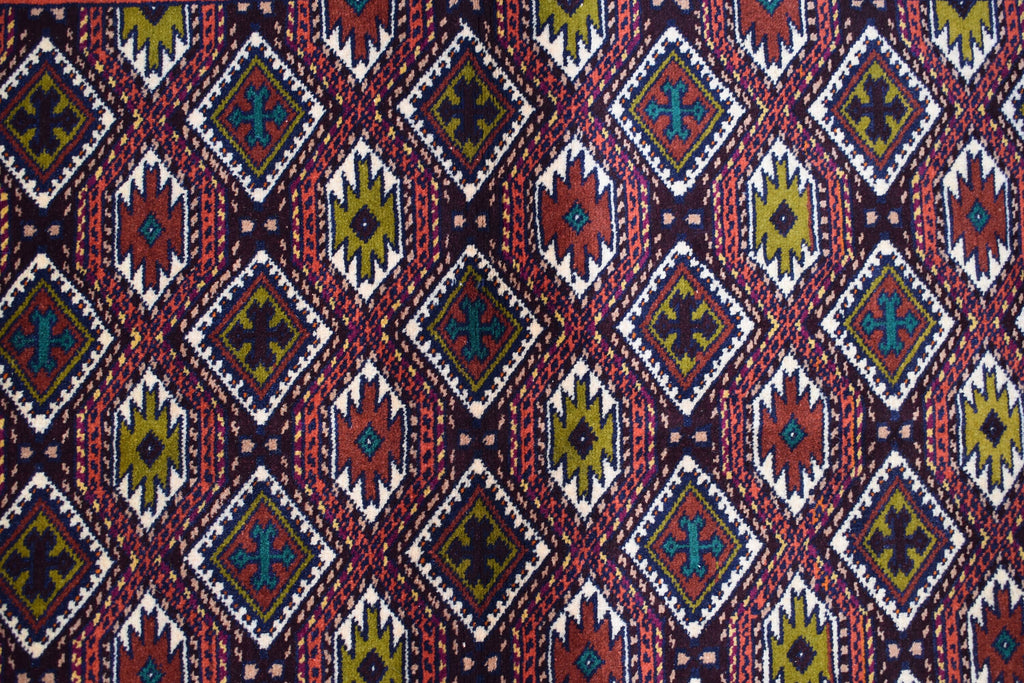 Vintage Area Rug, 7.0 x 4.6 Ft, Gorgeous Handmade Afghan Turkmen Bostan Goll 100% Wool Traditional Flat WeaveAfghan rug, Vintage afghan rug