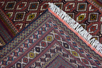 Vintage Area Rug, 7.0 x 4.6 Ft, Gorgeous Handmade Afghan Turkmen Bostan Goll 100% Wool Traditional Flat WeaveAfghan rug, Vintage afghan rug