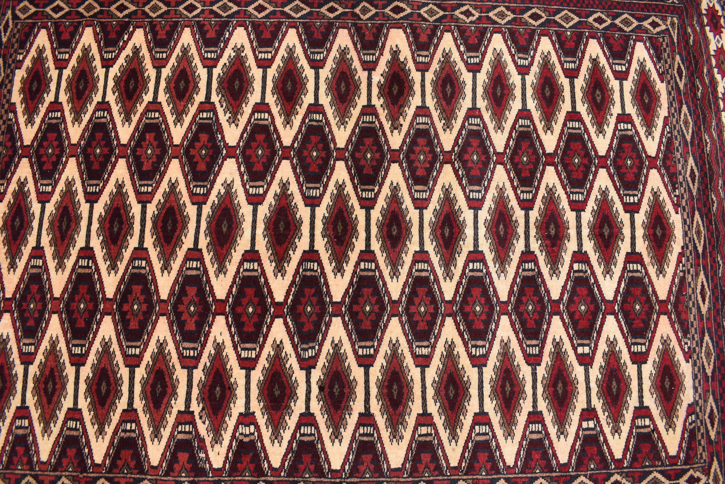 5x4Ft, Vintage Afghan Turkmen Zahir Shahi Rug | Handmade Wool Antique Oriental Area Carpet |Turkoman Tribal Decor, Collectible Rug 195x144cm