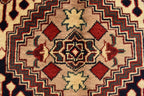 5x3 Burgundy and Beige Afghan Handmade Tribal Handwoven Carpet, Medium Size Rug For Bedroom, Office, Living Room, Eclectic Interiors