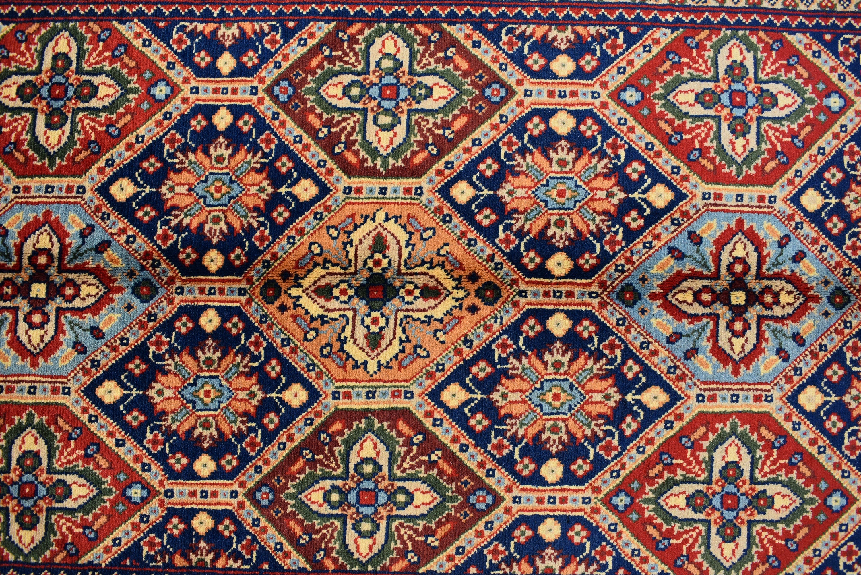 3x5 Kashi Handwoven Afghan Rug, Oriental Tribal Wool Rug, Multicolors Vibrant Rug, Living room Rug, Hallway Rug, Bedroom Rug Free shipping