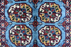 3x5 Navy Blue Ethnic Afghan Rug, Oriental Style Carpet, Classic Farmhouse Red Area Rug, Bedroom Living Room Area Rugs 3.2x5.4, Hallway Rug