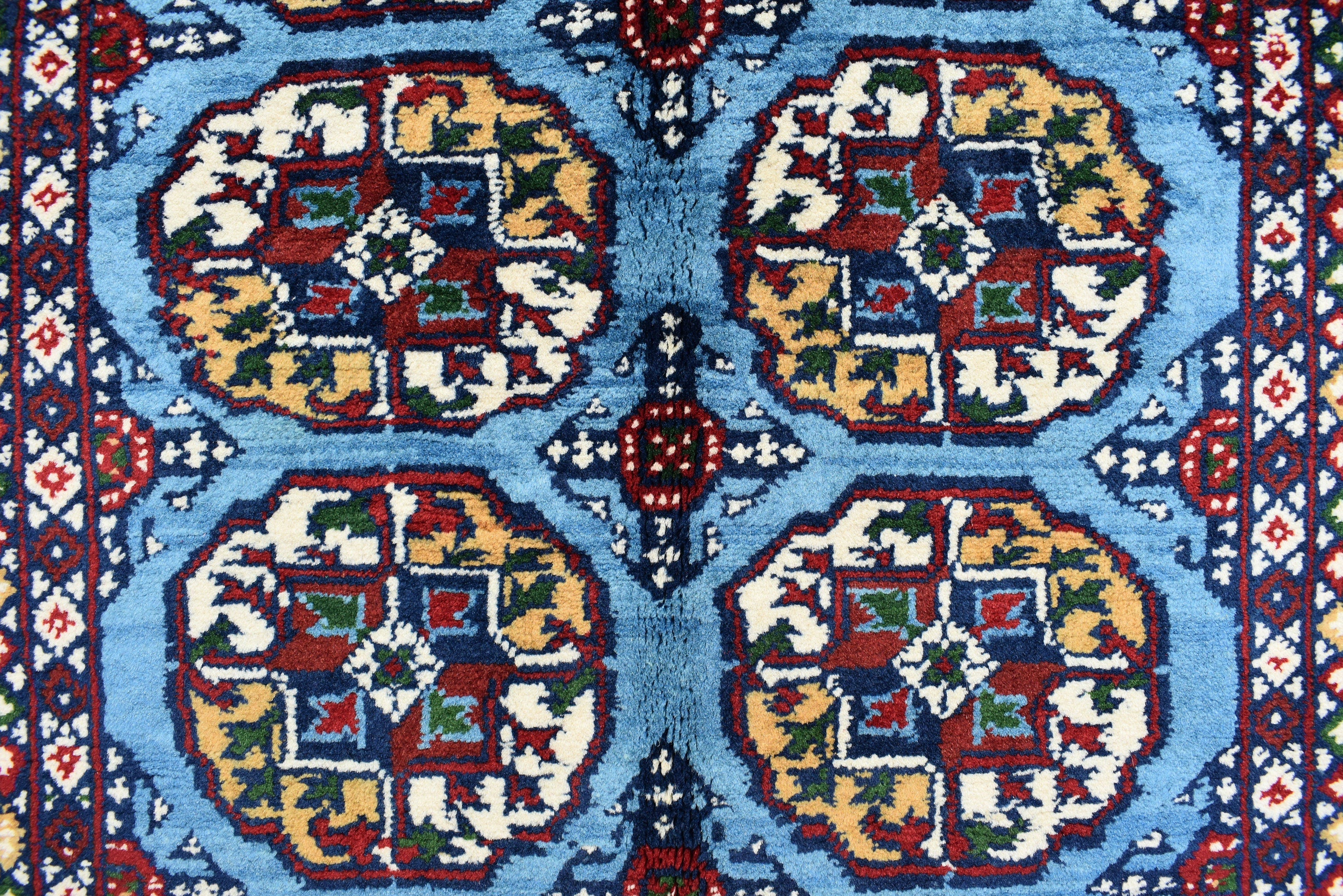3x5 Navy Blue Ethnic Afghan Rug, Oriental Style Carpet, Classic Farmhouse Red Area Rug, Bedroom Living Room Area Rugs 3.2x5.4, Hallway Rug