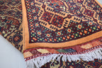 Hand-Knotted Afghan Bokhara Rug 4.10x3.3ft – High-Quality Tribal Wool Area Rug | 3x5 Oriental Afghan Rug | Living Room or Entryway Decor