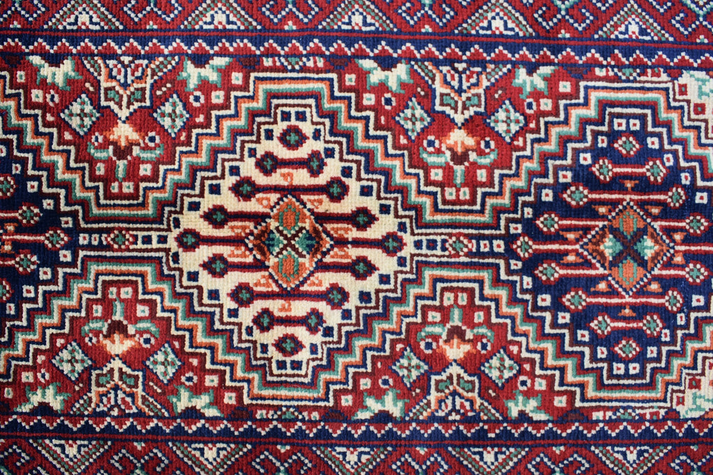 Small Afghan rug 2x4ft, Turkmen Handwoven Wool Area Rug, Small Hallway Runner, Vegetable Dyed Rug, Perfect for Home Entrance Way, Corridor