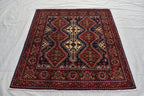 Square rug, 4.5 x 4.2 Ft, Beautiful Handmade Afghan Rug, Oriental Square Area Rug, High Quality rug, 100% Handspun Wool rug, free shipping