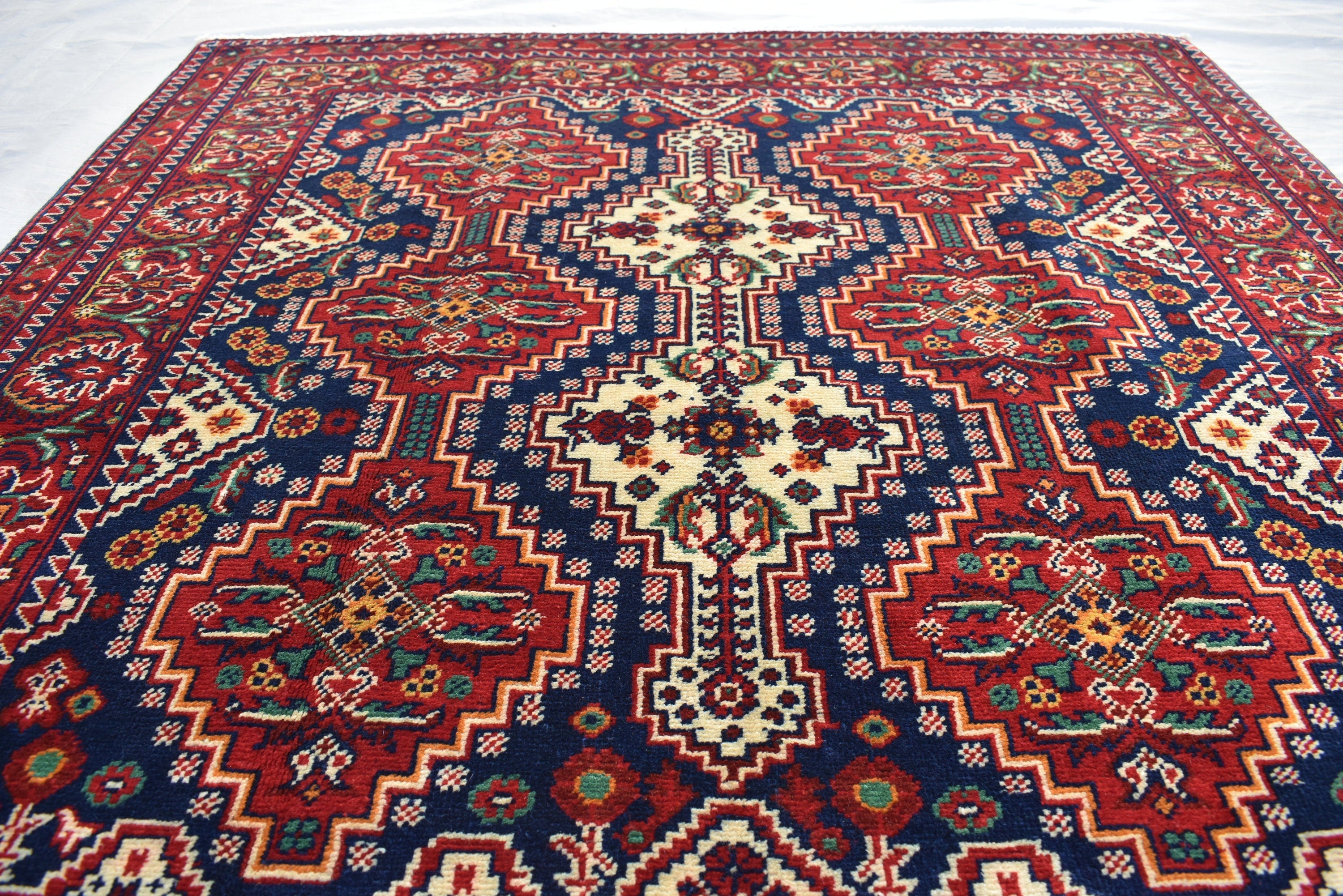 Square rug, 4.5 x 4.2 Ft, Beautiful Handmade Afghan Rug, Oriental Square Area Rug, High Quality rug, 100% Handspun Wool rug, free shipping