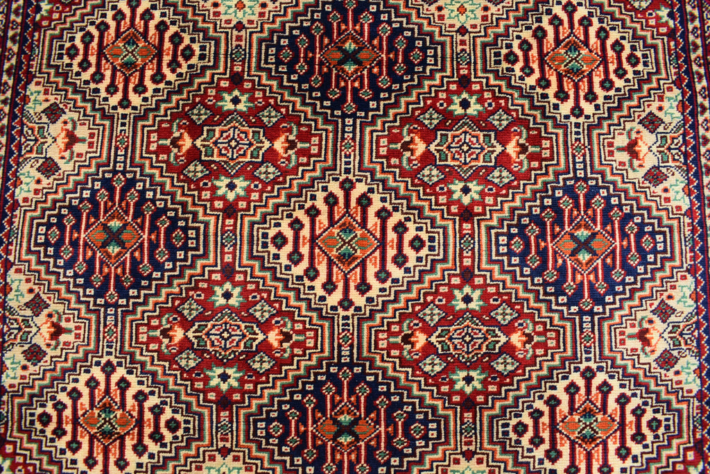 Squair rug 4x5Ft, Top Quality Gorgeous, Handmade Afghan rug, Afghan Turkmen, 100%Wool, Oriental rug, Rug for Living Room, Bedroom Rug
