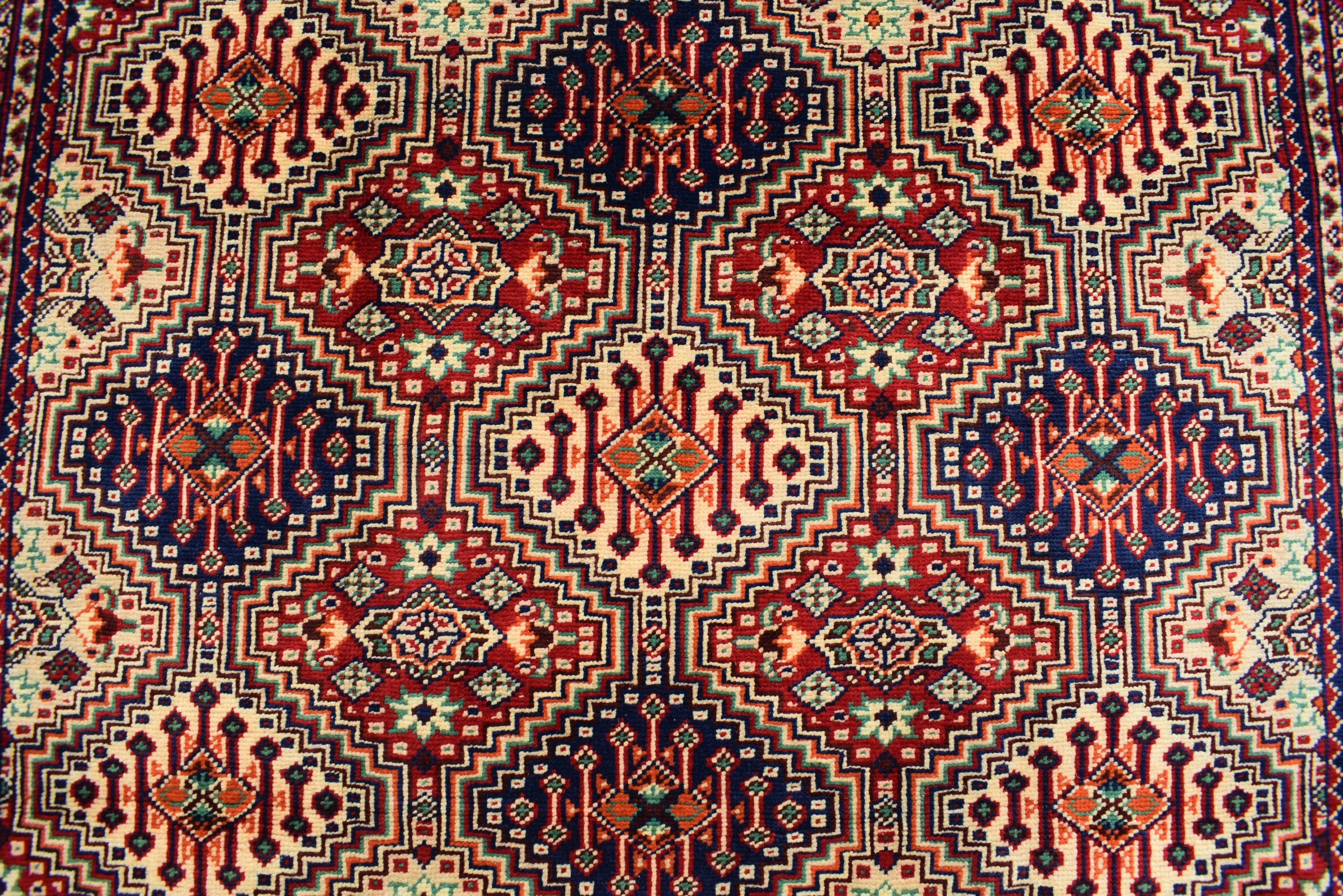 Squair rug 4x5Ft, Top Quality Gorgeous, Handmade Afghan rug, Afghan Turkmen, 100%Wool, Oriental rug, Rug for Living Room, Bedroom Rug