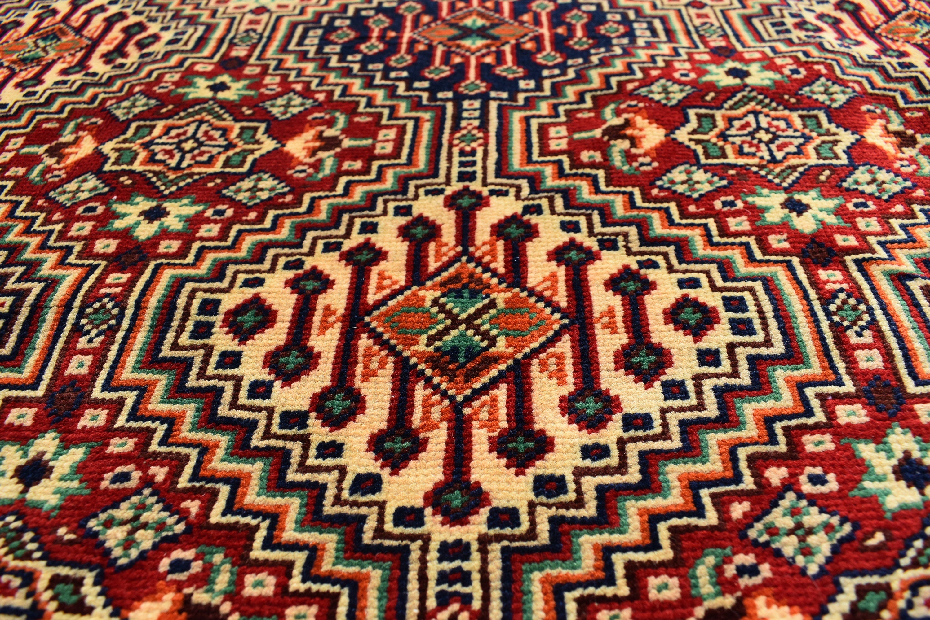 Squair rug 4x5Ft, Top Quality Gorgeous, Handmade Afghan rug, Afghan Turkmen, 100%Wool, Oriental rug, Rug for Living Room, Bedroom Rug