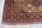 Squair rug 4x5Ft, Top Quality Gorgeous, Handmade Afghan rug, Afghan Turkmen, 100%Wool, Oriental rug, Rug for Living Room, Bedroom Rug