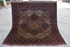 Squair rug 4x5Ft, Top Quality Gorgeous, Handmade Afghan rug, Afghan Turkmen, 100%Wool, Oriental rug, Rug for Living Room, Bedroom Rug