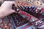Squair rug 4x5Ft, Top Quality Gorgeous, Handmade Afghan rug, Afghan Turkmen, 100%Wool, Oriental rug, Rug for Living Room, Bedroom Rug