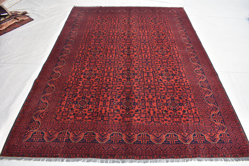 7X10Afghan Bukhara rug, 9.3 x 6.7 Ft, Discounted Price, Handmade Rug, Khal Mohammadi, Area Rug, Oriental, Large Afghan rug, Turkmen Rug