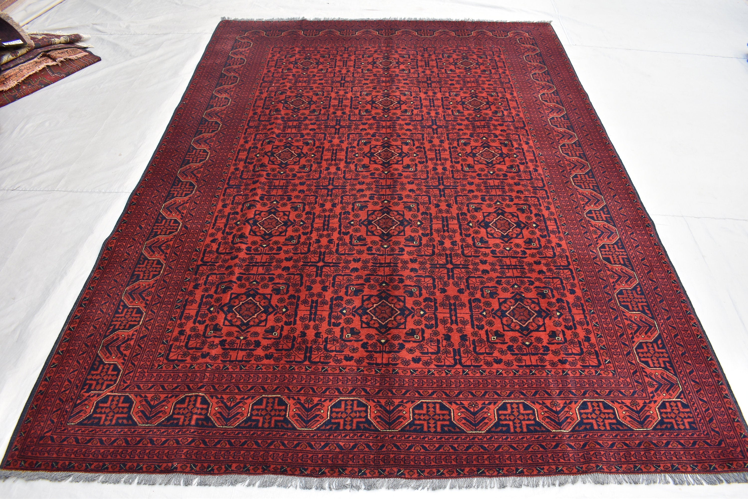 7X10Afghan Bukhara rug, 9.3 x 6.7 Ft, Discounted Price, Handmade Rug, Khal Mohammadi, Area Rug, Oriental, Large Afghan rug, Turkmen Rug