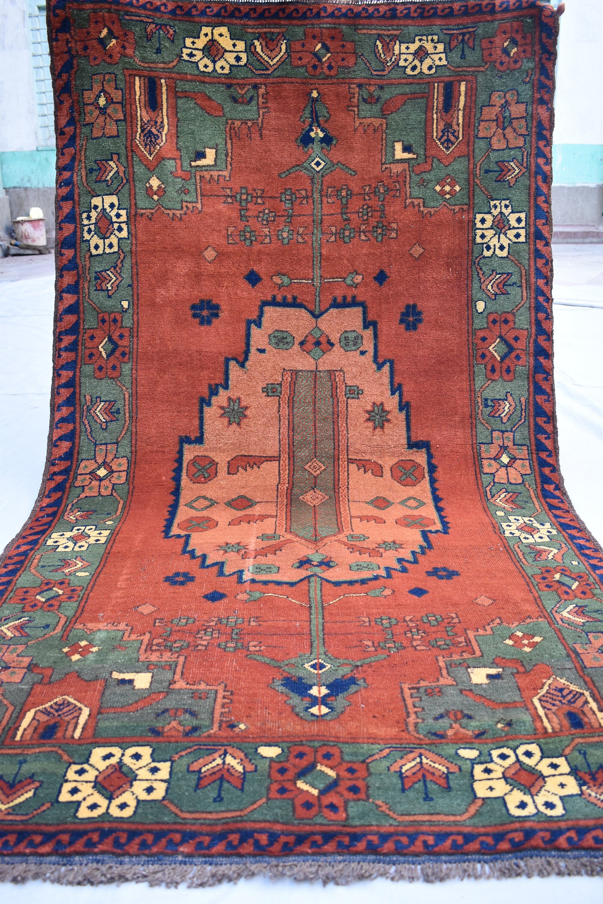 6.11 x 3.10 Turkmen Carpet/Turkmen Rug, Handmade, Brand 100% Wool High Quality, Kitchen Rug, Hallway Rug, Entryway Rug, Wall Hanging Rug