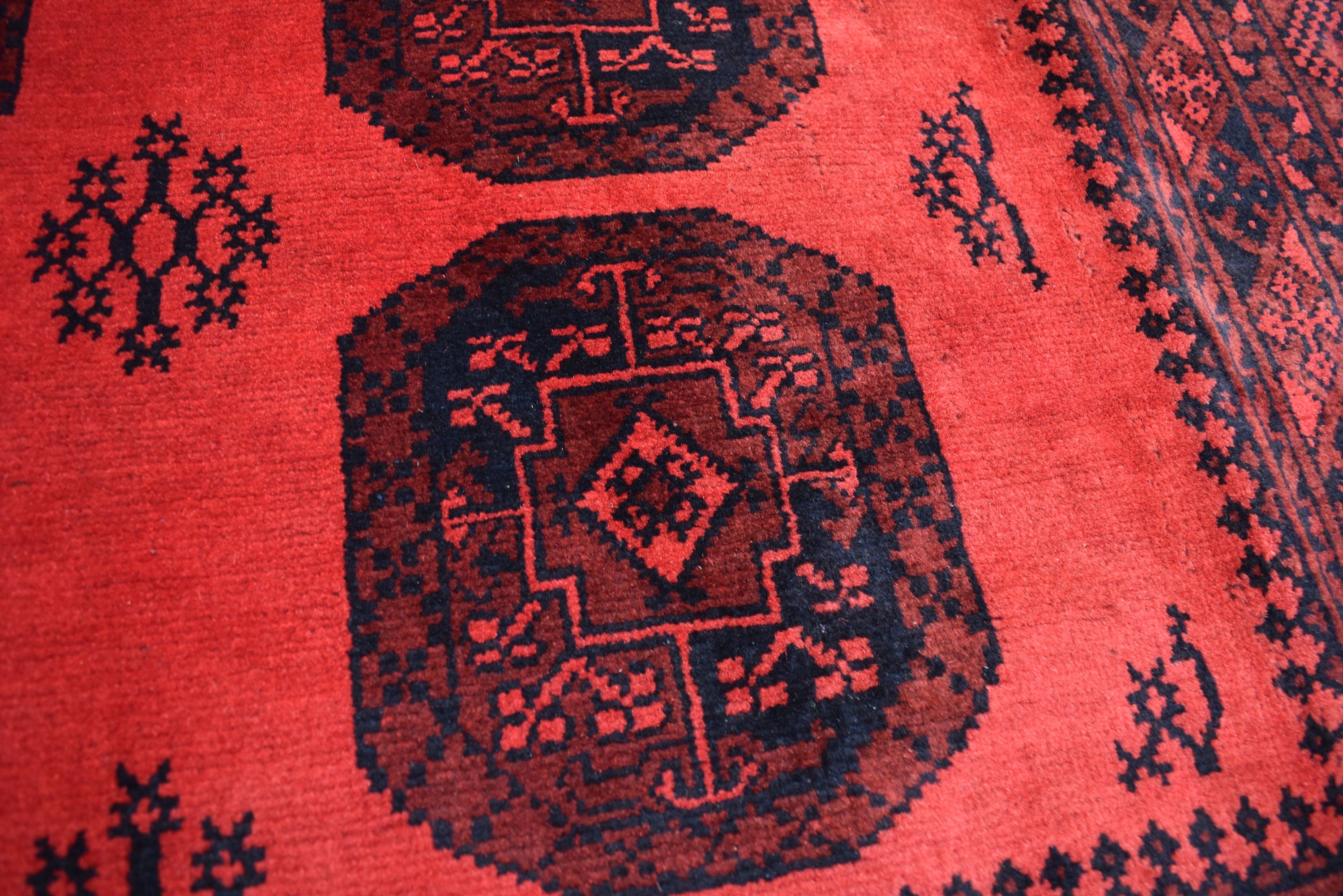 7x10ft, Afghan Elephant Foot Gul Antique Rug Turkmen Pile Pattern Bedroom Hand knotted rug Free shipping Discounted Area & Floor rug