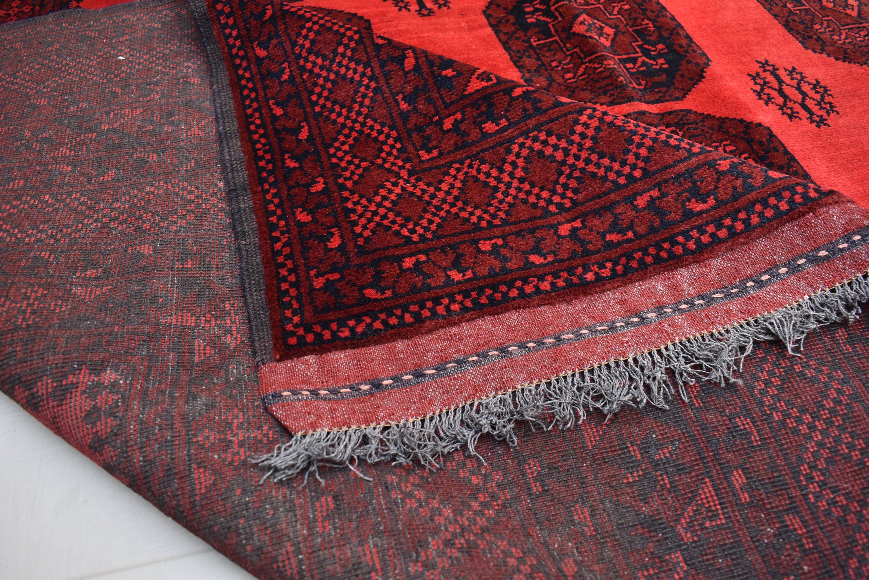 7x10ft, Afghan Elephant Foot Gul Antique Rug Turkmen Pile Pattern Bedroom Hand knotted rug Free shipping Discounted Area & Floor rug