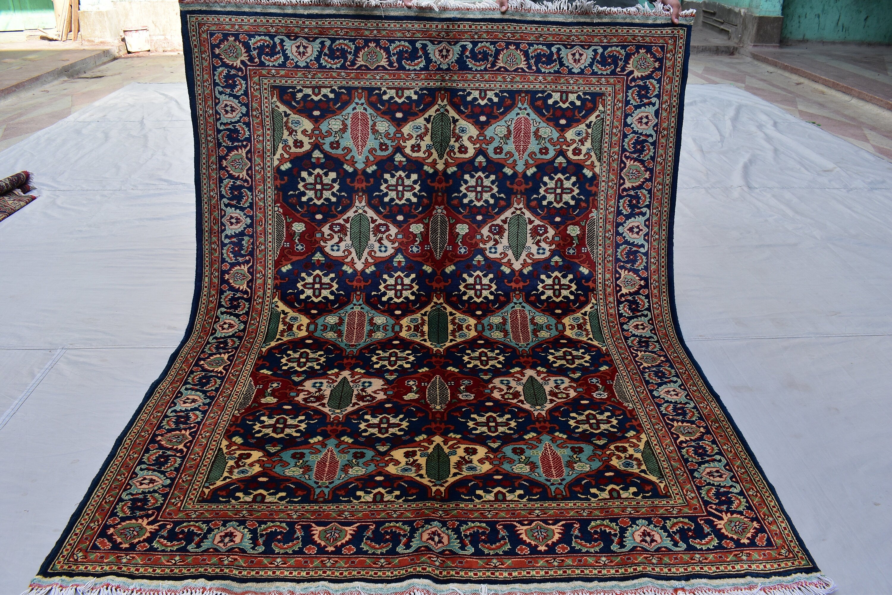 6.7 x 5.0 Ft High Quality Afghan Turkmen Handmade Rug, Kashi Maranus Rug, Rugs For Living Room, Perfect For Bedroom, Bohemian Home Decor