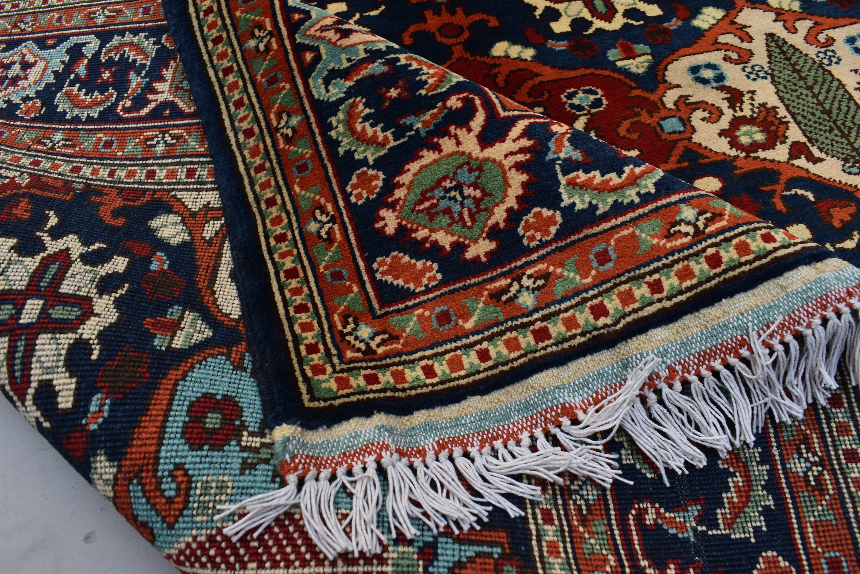 6.7 x 5.0 Ft High Quality Afghan Turkmen Handmade Rug, Kashi Maranus Rug, Rugs For Living Room, Perfect For Bedroom, Bohemian Home Decor