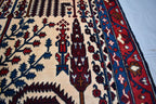 9.7 x 2.10 Ft Afghan Tree Of Life Hallway Rug Bokhara Beljik Corridor Runner Rug Turkmen Handmade Runner Wool Rug Vintage Runner Rug