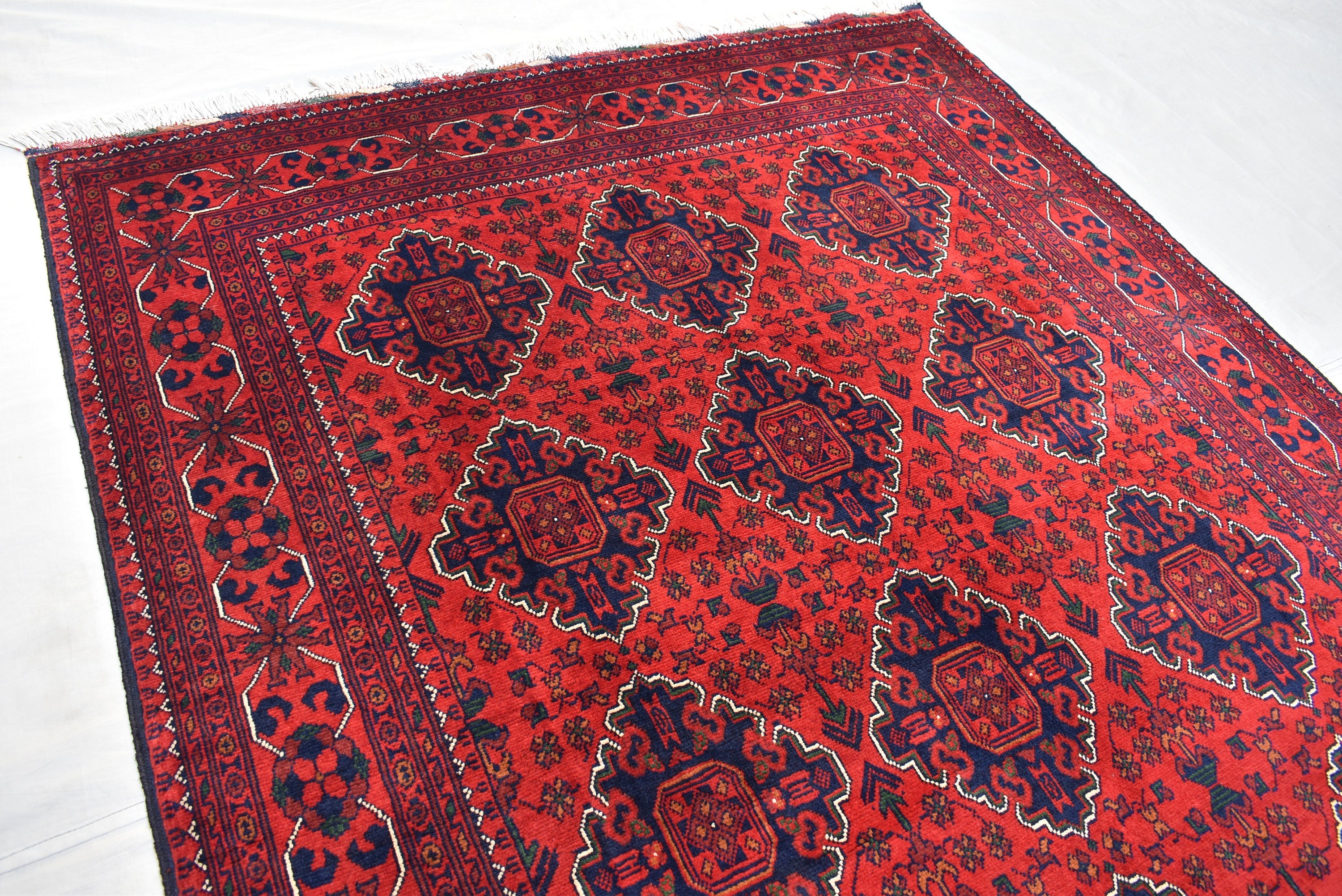 5x7 Afghan Khal Mohadmi Bokhara Rug Turkmen Tribal Traditional 100% Wool Rug,Bokhara Rug Living Room Area Oriental Rug