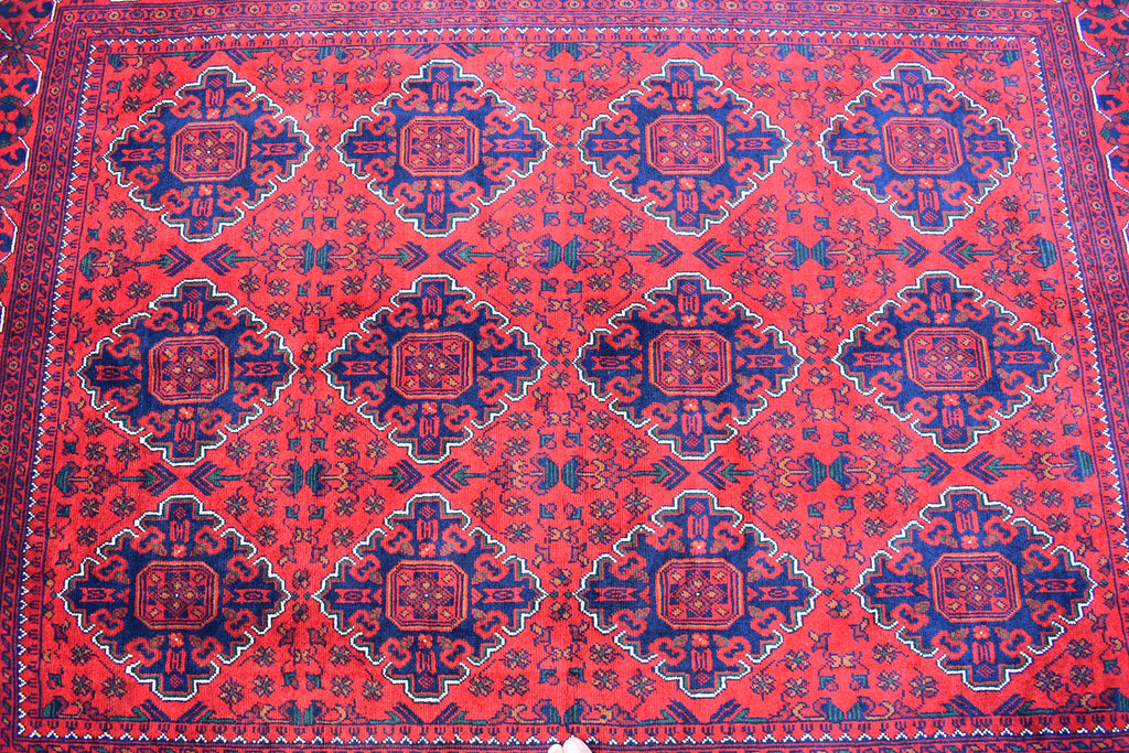 5x7 Afghan Khal Mohadmi Bokhara Rug Turkmen Tribal Traditional 100% Wool Rug,Bokhara Rug Living Room Area Oriental Rug