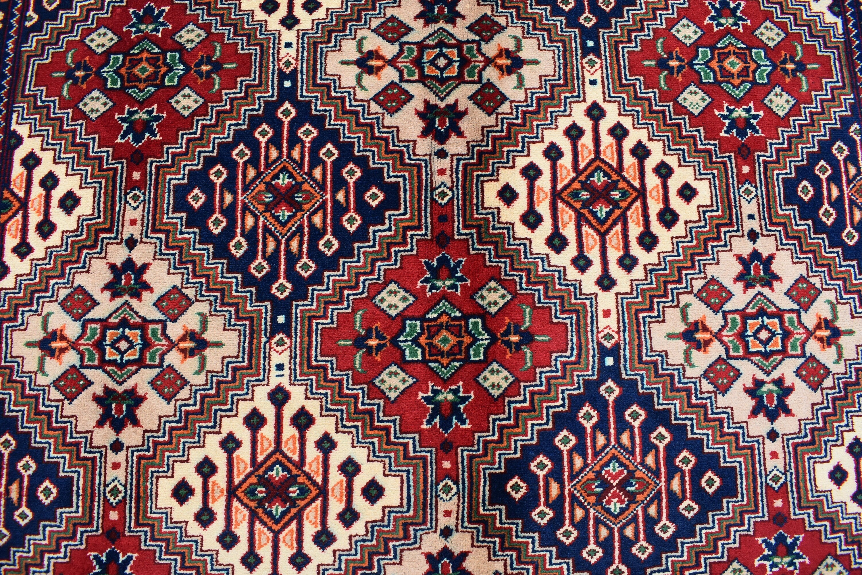 6.8 x 5.0 Ft Afghan Rug Top Quality Oriental Rug Gorgrous Hand Knotted Wool Natural Veg Dye Turkmen Tribal Bukhara Living Room Rug