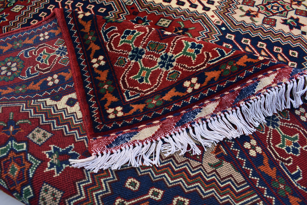 6.8 x 5.0 Ft Afghan Rug Top Quality Oriental Rug Gorgrous Hand Knotted Wool Natural Veg Dye Turkmen Tribal Bukhara Living Room Rug