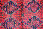 4'10x6'8 Afghan Handmade Khal Mohammadi Rug, Turkmen Wool Geometric Rug, Rustic Home Decor, Bedroom Rug, Living Room Rug 203x145 cm