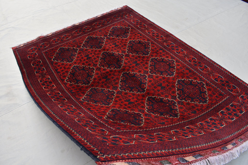 5x7 Handmade Afghan Carpet, Gorgeous Rug, Turkman Tribal Traditional 100%Wool, Bokhara Rug, Rugs For Living Room, Dining Room Rug 6.9x4.11