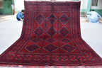 5x7 Handmade Afghan Carpet, Gorgeous Rug, Turkman Tribal Traditional 100%Wool, Bokhara Rug, Rugs For Living Room, Dining Room Rug 6.9x4.11