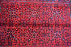 6x4 Handmade Bukhara Afghan Rug, Geometric Wool Persian Style Rug, Medium Size Rug For Home, Perfect For Bedroom, Boho Home Decor 5.11x4.0